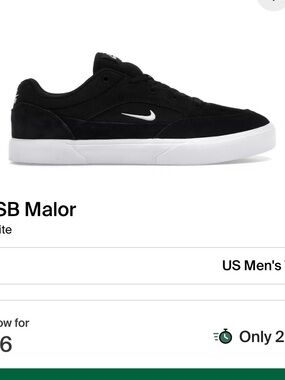 Nike SB Malor Low-Top Sneakers - Black/White